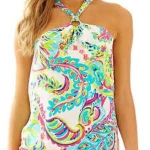 Lilly Pulitzer Cassandra Halter Top NWT!  Size Large